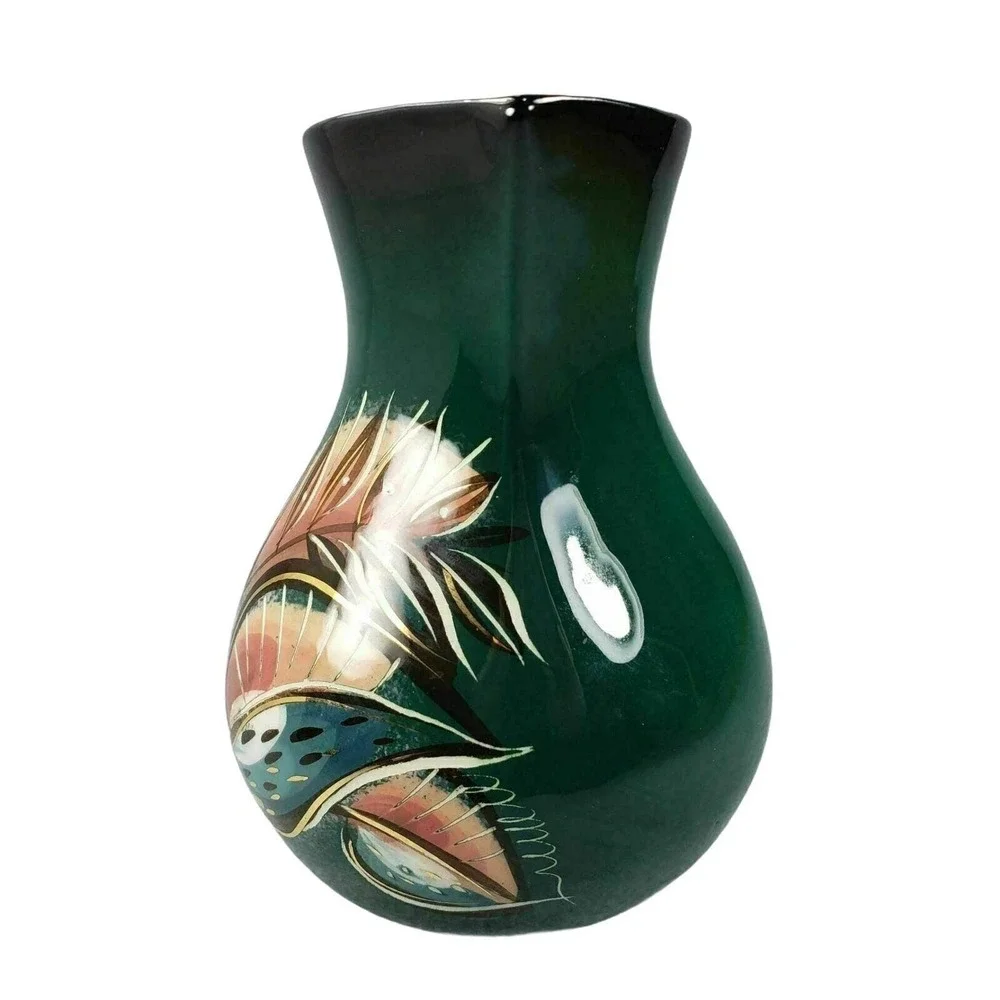 Sascha Brastoff Pitcher Handpainted Art Pottery Abstract Mid Century Modern USA